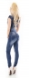 Preview: Overall mit Nieten-Verzierung und Knopfleiste in blue washed
