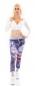 Preview: Baggy-Freizeithose in im bunten Australia-Print in multicolor grau