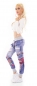 Preview: Baggy-Freizeithose in im bunten Australia-Print in multicolor grau