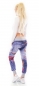 Preview: Baggy-Freizeithose in im bunten Australia-Print in multicolor grau