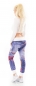 Preview: Baggy-Freizeithose in im bunten Australia-Print in multicolor weiß