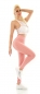 Preview: Leggings im Wabenmuster mit sexy Push Up Effekt - rosa