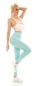 Preview: Leggings im Wabenmuster mit sexy Push Up Effekt - mint