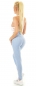 Preview: Leggings im Wabenmuster mit sexy Push Up Effekt - hellblau