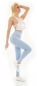 Preview: Leggings im Wabenmuster mit sexy Push Up Effekt - hellblau