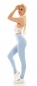 Preview: Leggings im Wabenmuster mit sexy Push Up Effekt - hellblau
