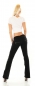 Preview: Modische Stretch-Jeans im Bootcut-Style inkl. Stretch-Gürtel in schwarz