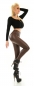 Preview: Modische Thermo-Leggings im sexy Wetlook - schoko
