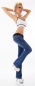 Preview: Bootcut-Jeans mit Bleach-Effekten und Stretch-Gürtel in bleach blue