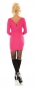Preview: Longpullover mit sexy Effekt-Reißverschluss in pink