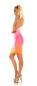 Preview: Seidiges Partykleid im Batik-Look - pink