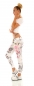 Preview: Modische Freizeithose im Baggy Style mit Allover Print in grau