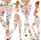 Preview: Modische Freizeithose im Baggy Style mit Allover Print in grau