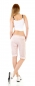 Preview: Lässige Capri-Hose mit dezentem Glamour-Touch in rosa