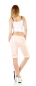 Preview: Lässige Capri-Hose mit dezentem Glamour-Touch in aprico