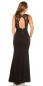 Preview: Ärmelloses Abendkleid mit transparenten Mesh-Einsätzen - schwarz