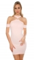 Preview: Heißes Neckholderkleid mit Schmuckring - rosa