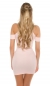 Preview: Heißes Neckholderkleid mit Schmuckring - rosa