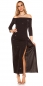 Preview: Edles Maxikleid mit Lurex-Effekten - schwarz
