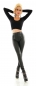 Preview: High-Waist-Leggings im Lederlook mit Zierkzippern - schwarz
