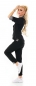 Preview: Blazer-Jacke mit eleganter Pailletten Verzierung in schwarz