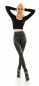 Preview: High Waist Leggings mit seitlichen Glitzer-Schriftzügen in schwarz