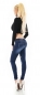 Preview: Crash Jeans mit frechen Nieten-Verzierung in blue washed