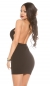 Preview: Edles Minikleid mit Kettenträgern - schwarz