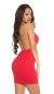 Preview: Edles Minikleid mit Kettenträgern - rot
