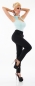 Preview: Figurbetonter Jumpsuit-Overall mit Spitzen-Verzierungen - mint /schwarz