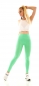 Preview: Figurbetonte Push Up Leggings im High Waist-Look - neongrün