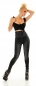 Preview: High Waist Leggings im Jeans-Look - schwarz