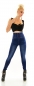 Preview: High Waist Leggings im Jeans-Look - blau