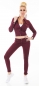 Preview: Sexy Skinny-Jeans mit Crinkle Partien in bordeaux
