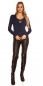 Preview: Weicher Cardigan mit tiefen V-Ausschnitt in marine