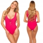 Preview: Figurbetontes Bodytop mit Zierschnürung - pink