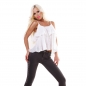 Preview: Sexy 7/8-Jeans mit seitlicher Schnürung in vintage black
