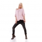 Preview: Lässiges Oversize-Shirt mit weitem U-Boot-Ausschnitt in weiß