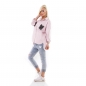 Preview: Legere geschnittene Bluse mit Glitzerapplikationen - rosa
