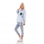Preview: Legere geschnittene Bluse mit Glitzerapplikationen - blau