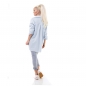 Preview: Legere geschnittene Bluse mit Glitzerapplikationen - blau