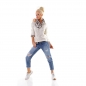 Preview: Lässige Boyfriend-Jeans mit Rissen in blue washed
