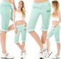 Preview: Sommerliche Capri-Baumwollhose in grün