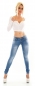 Preview: Sexy Basic Hüft Push Up Jeans in blue washed