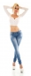 Preview: Sexy Basic Hüft Push Up Jeans in blue washed