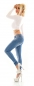 Preview: Sexy Basic Hüft Push Up Jeans in blue washed