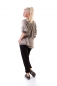 Preview: Under-/Over Strickpullover mit Glitzer-Streifen in beige