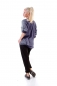 Preview: Under-/Over Strickpullover mit Glitzer-Streifen in blau