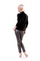 Preview: Figurbetonter Basic Rollkragen-Pullover - schwarz