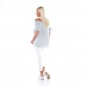 Preview: Luftig leichtes Carmen-Shirt mit Binebändchen - stone